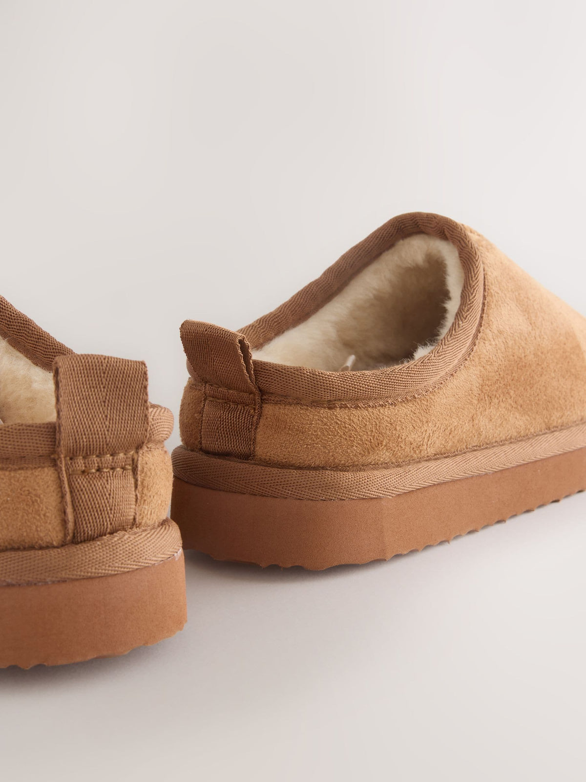 Tan Brown Cosy Mule Slippers