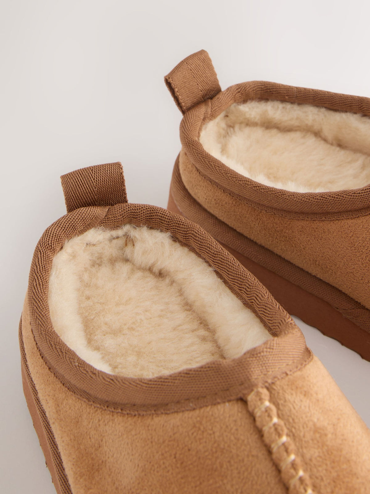 Tan Brown Cosy Mule Slippers