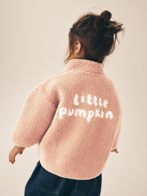 Orange Pumpkin Zip Up Fleece (3mths-7yrs)