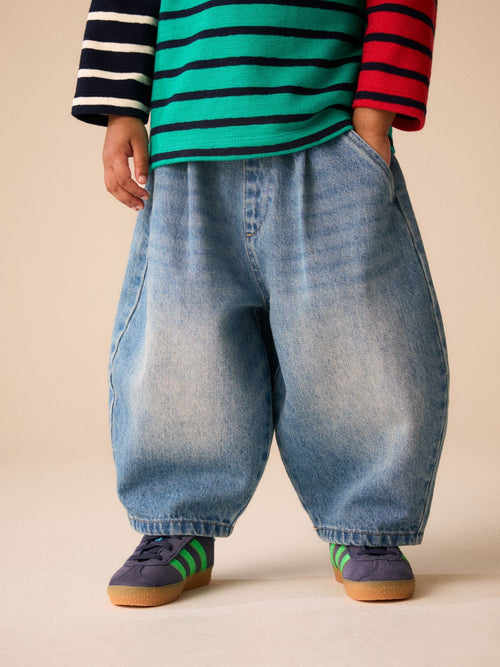 Mid Blue Tint Wide Barrel Jeans (3mths-7yrs)