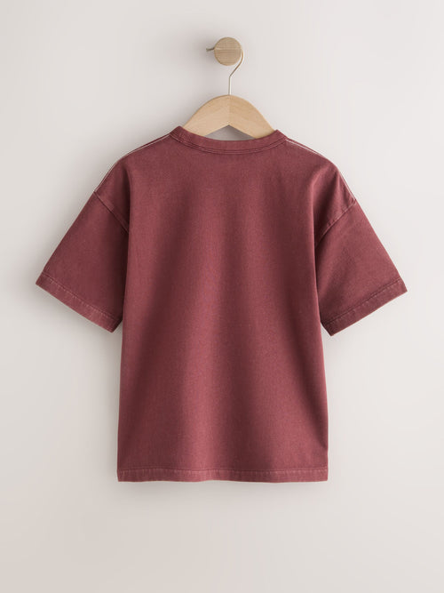 Berry Red Monster Truck Washed Graphic T-Shirt (3-16yrs)