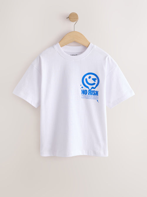White Smile Short Sleeve Graphic T-Shirt (3-16yrs)