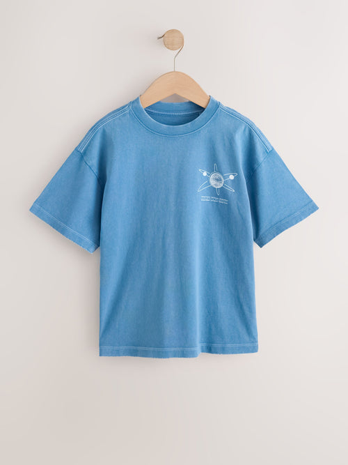 Blue Celestial Washed Graphic T-Shirt (3-16yrs)