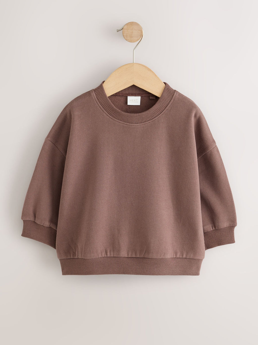 Lilac/Brown/Cream Crew Neck Sweatshirts 3 Pack (3mths-7yrs)