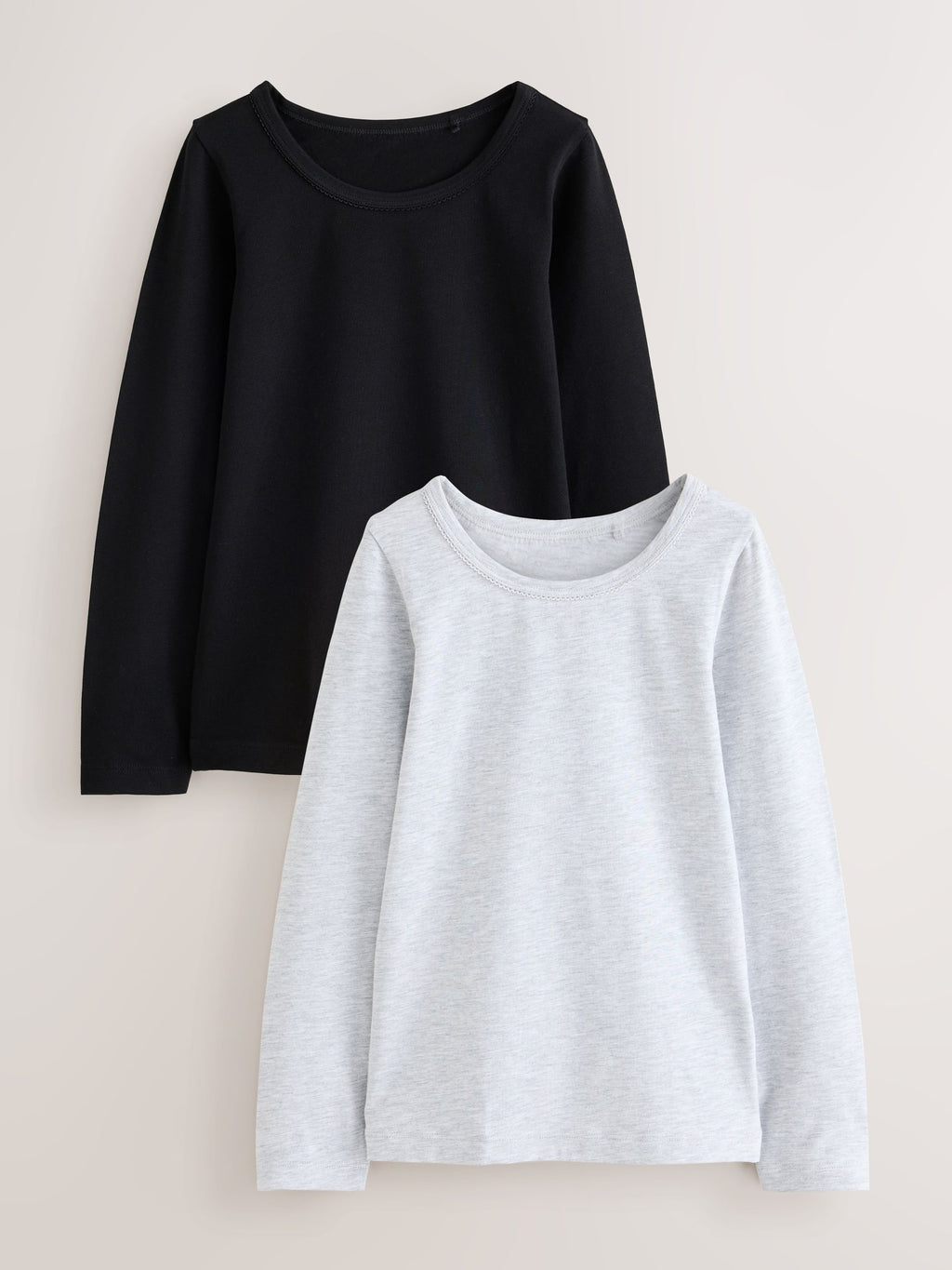 Black/Grey Long Sleeve Vests 2 Pack (1.5-16yrs)