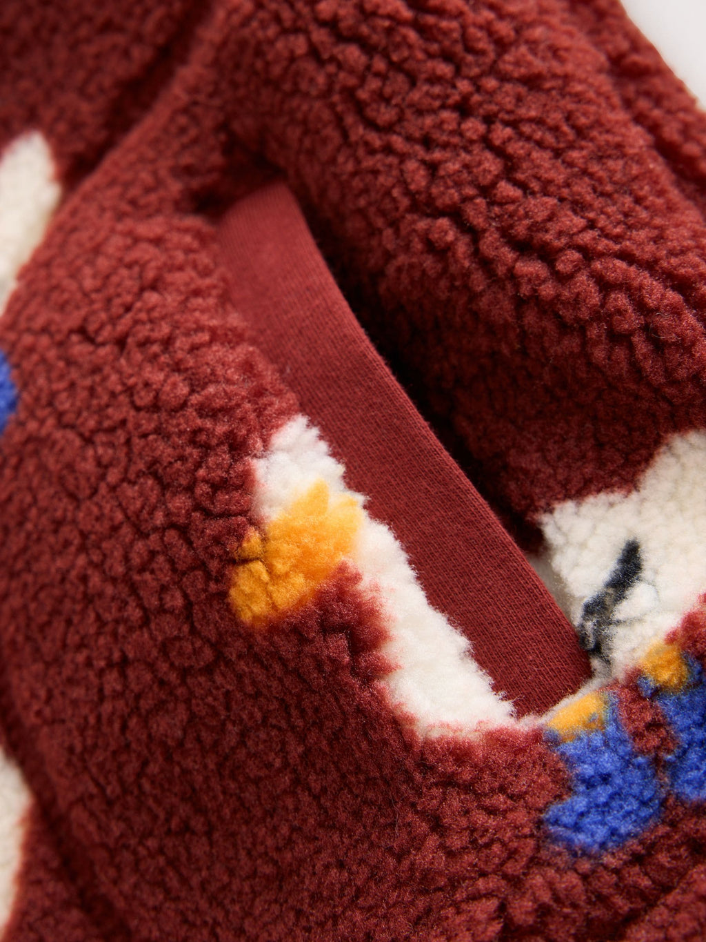 Burgundy Red Duck All Over Print Fleece (3mths-7yrs)