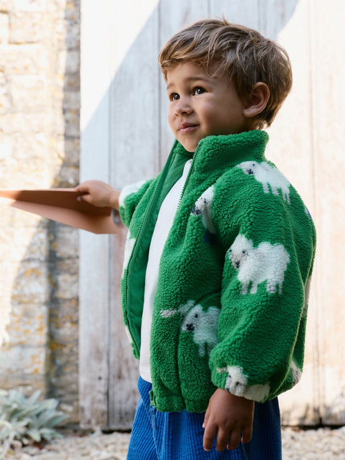 Green Sheep All Over Print Fleece (3mths-7yrs)