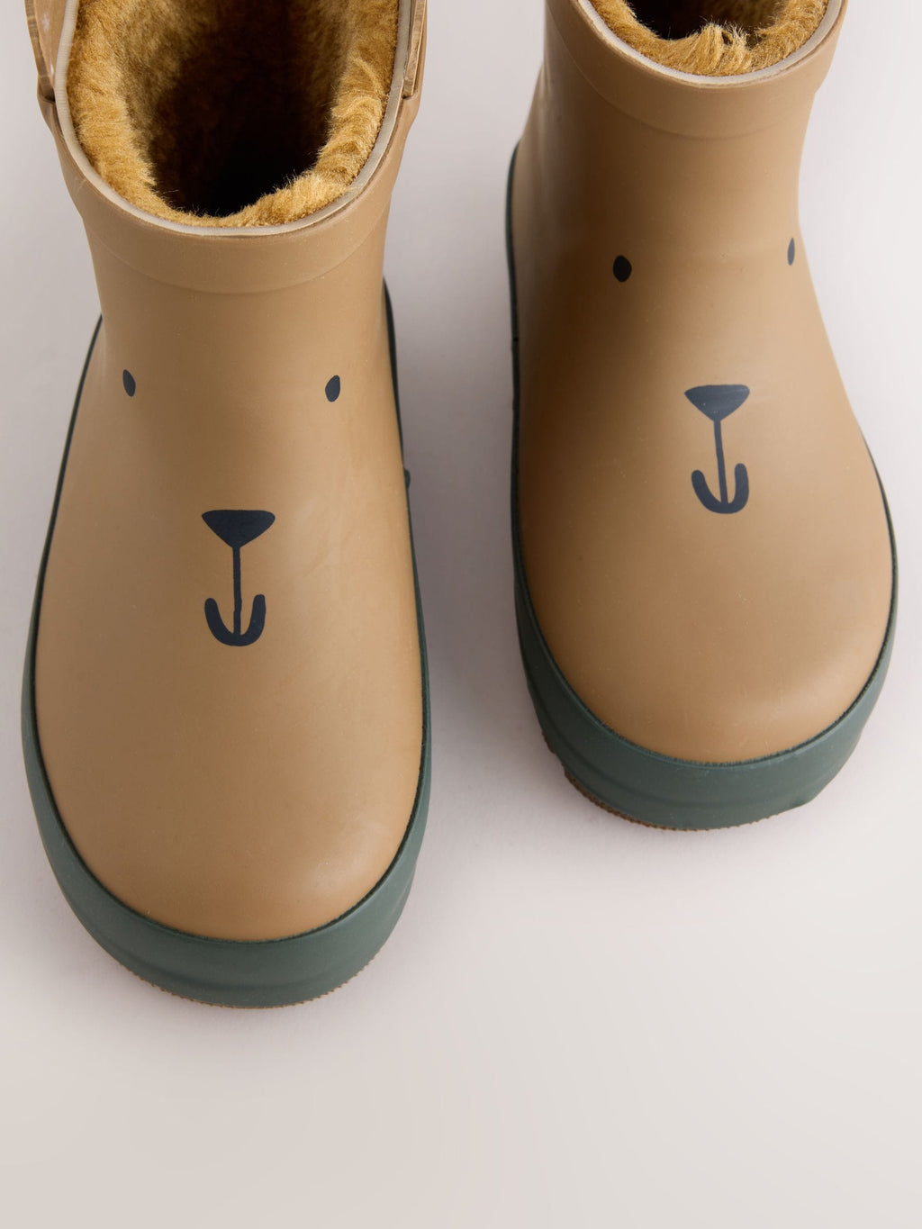 Brown Bear Warm Lined Ankle Wellies