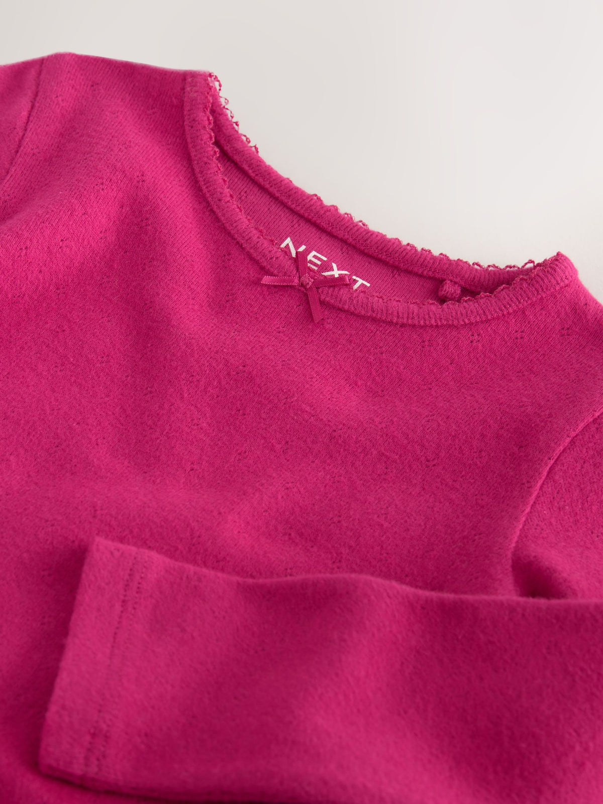 Pink Berry Long Sleeve Pointelle Top (3mths-7yrs)