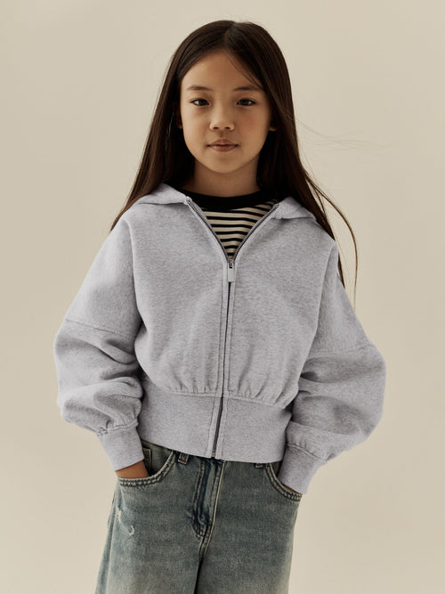 Light Grey Zip Up Hoodie (3-16yrs)