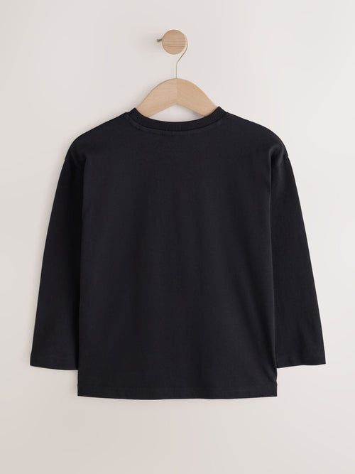 Black Pokemon Long Sleeve Christmas T-Shirt (3-16yrs)