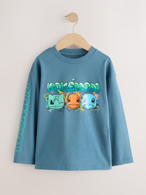 Blue Gel Pokémon Long Sleeve T-Shirt (3-16yrs)