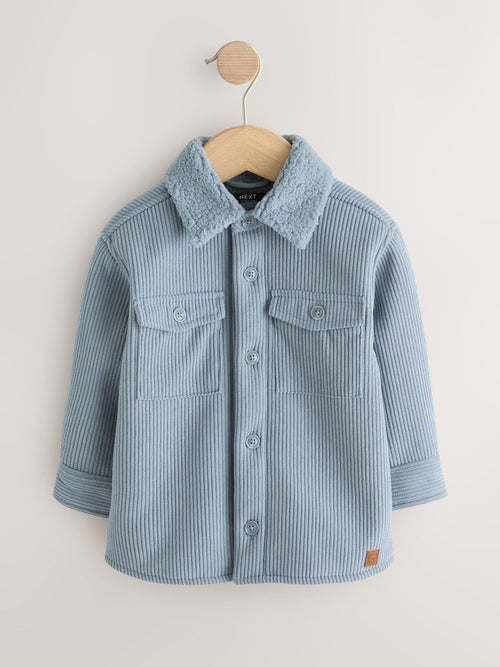 Blue Borg Lined Cord Shacket (3mths-7yrs)