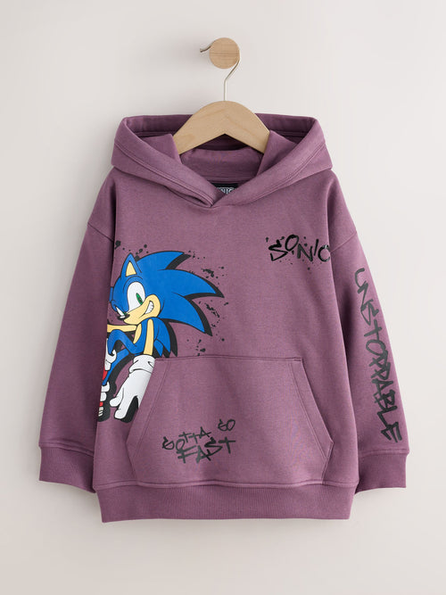 Purple Sonic Hoodie with Back Print (3-16yrs)