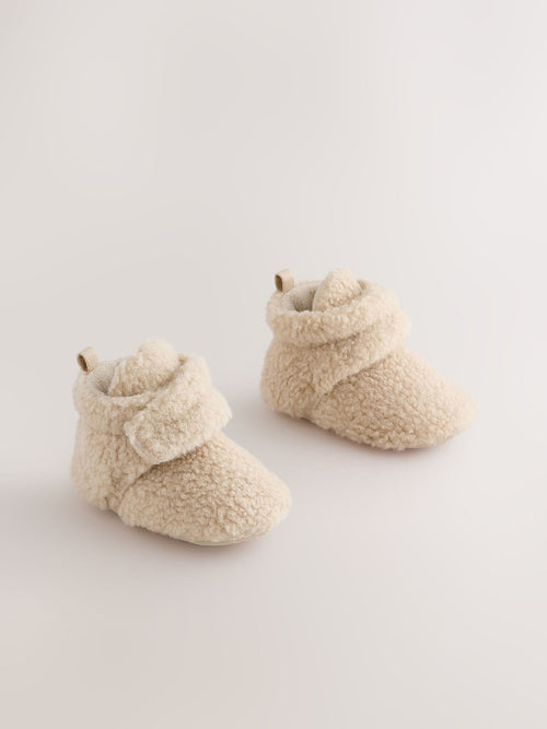 Neutral Borg Slipper Wrap Boots (0-2mths)
