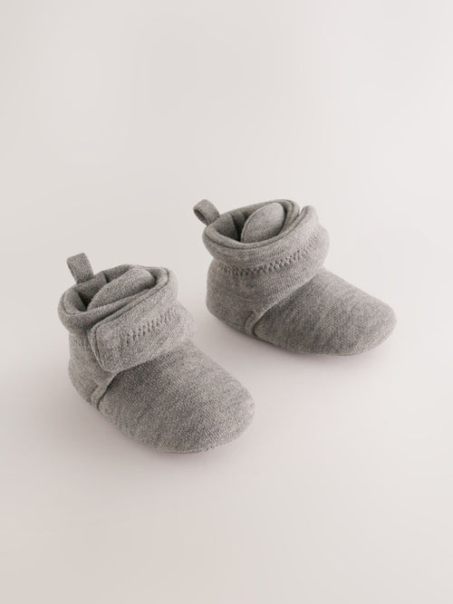 Grey Slipper Wrap Boots (0-2mths)