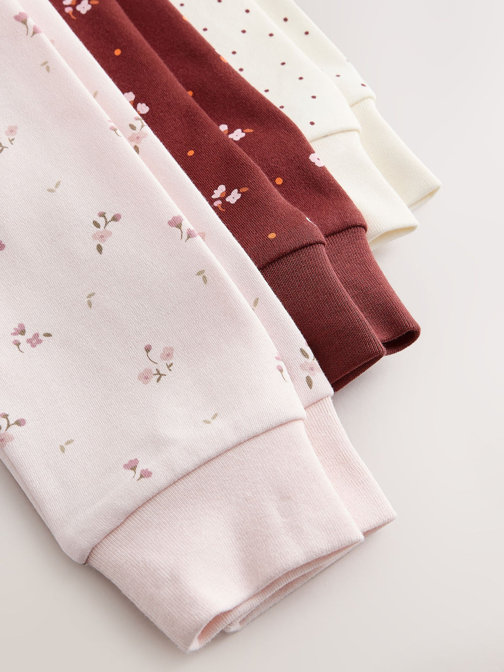 Pink/Brown Ditsy Print Snuggle Pyjamas 3 Pack (9mths-12yrs)