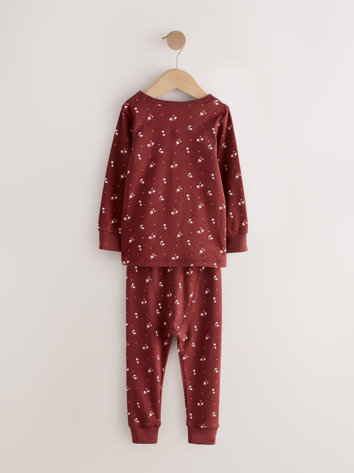 Pink/Brown Ditsy Print Snuggle Pyjamas 3 Pack (9mths-12yrs)
