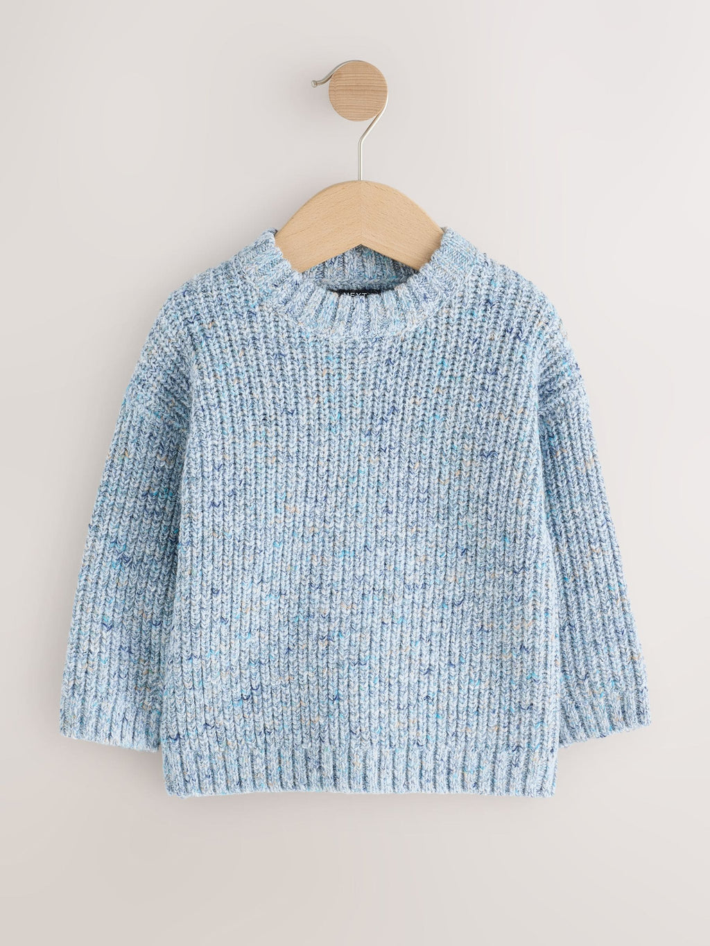 Blue Twist Knitted Crew Neck Jumper (3mths-7yrs)