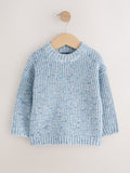 Blue Twist Knitted Crew Neck Jumper (3mths-7yrs)