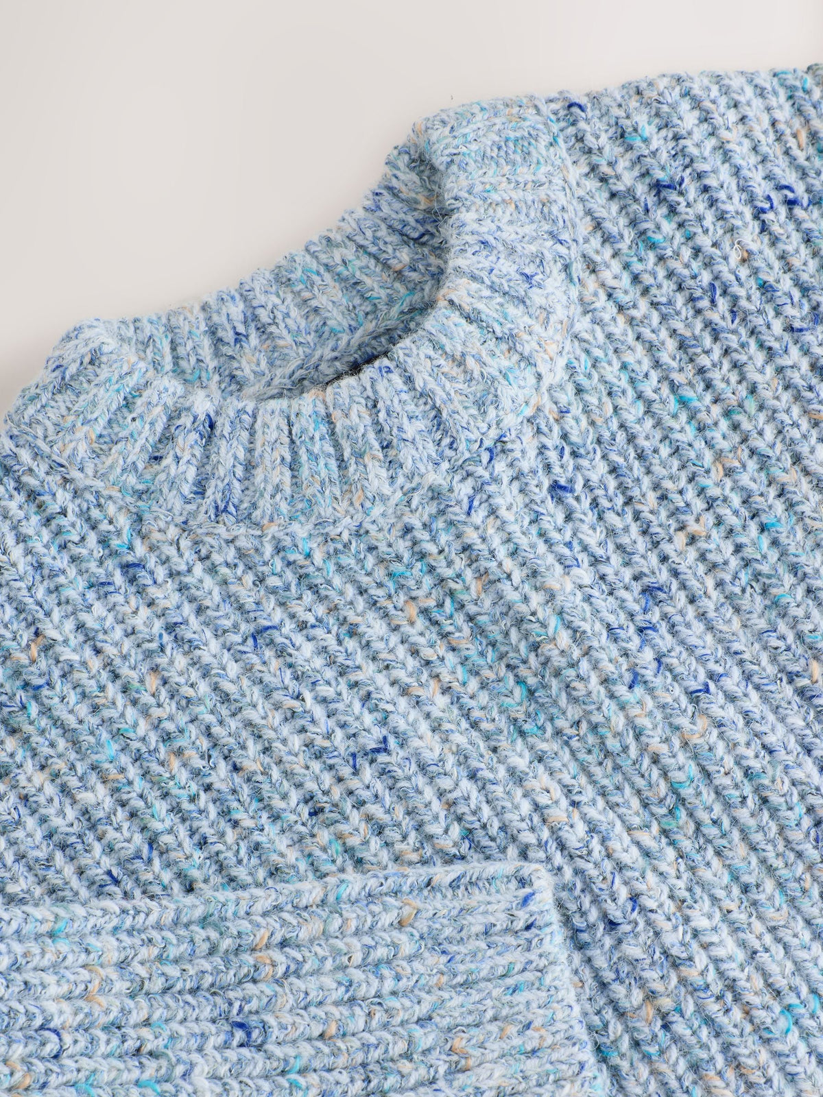 Blue Twist Knitted Crew Neck Jumper (3mths-7yrs)