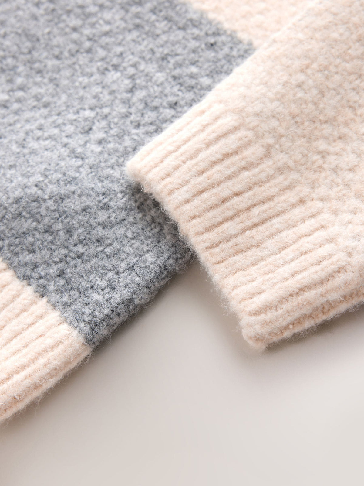 Grey/White Checkerboard Knit Crew Neck Jumper (3mths-7yrs)