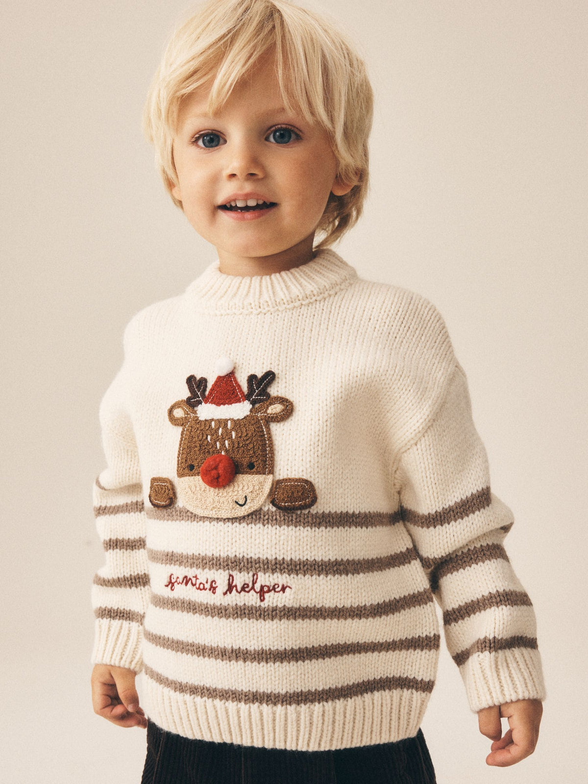 Neutral Christmas Crew Neck Jumper (3mths-7yrs)