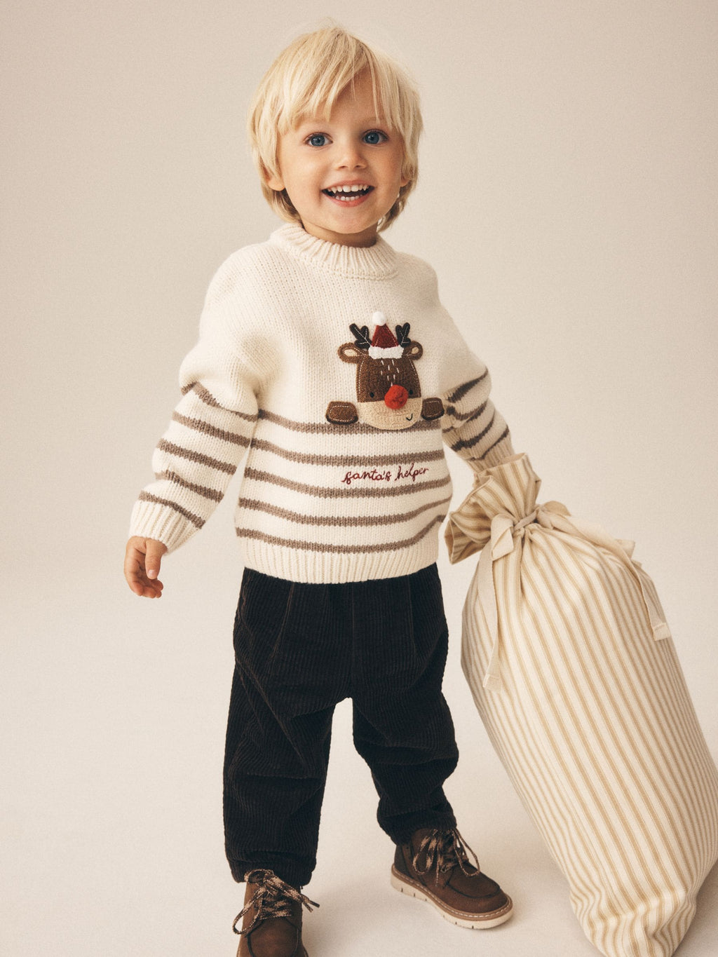 Neutral Christmas Crew Neck Jumper (3mths-7yrs)