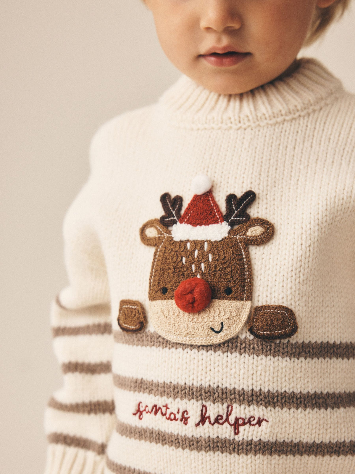 Neutral Christmas Crew Neck Jumper (3mths-7yrs)