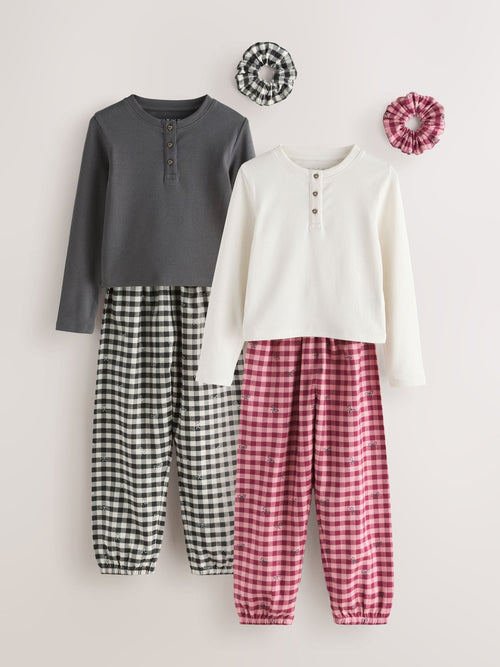 Black/Red Woven Jogger Pyjamas 2 Pack (3-16yrs)