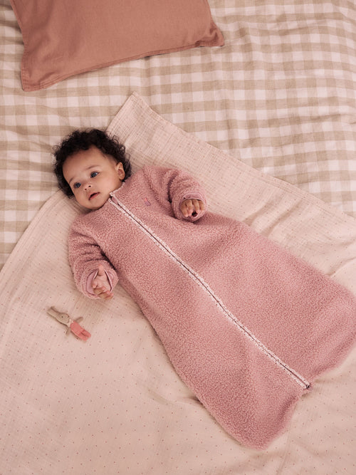 Pink Borg 2.5 Tog Fleece Baby Sleep Bag