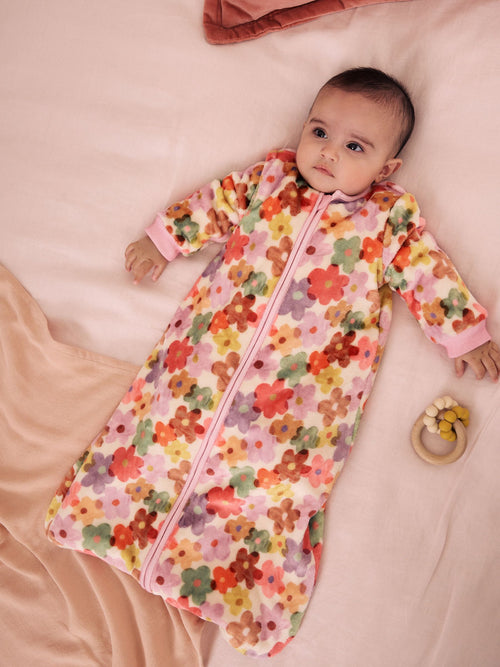 Multi Floral 2.5 Tog Fleece Baby Sleep Bag