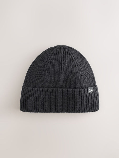 Black Knitted Beanie Hat (1-16yrs)