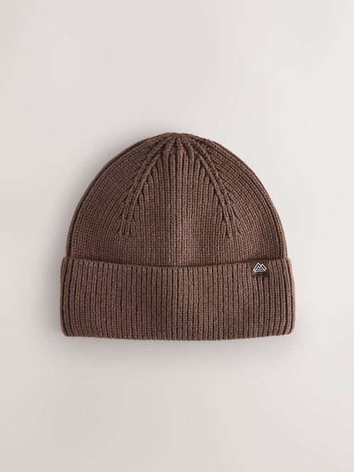 Chocolate Brown Knitted Beanie Hat (1-16yrs)