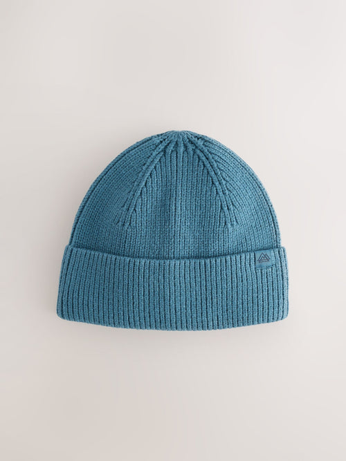 Teal Blue Knitted Beanie Hat (1-16yrs)