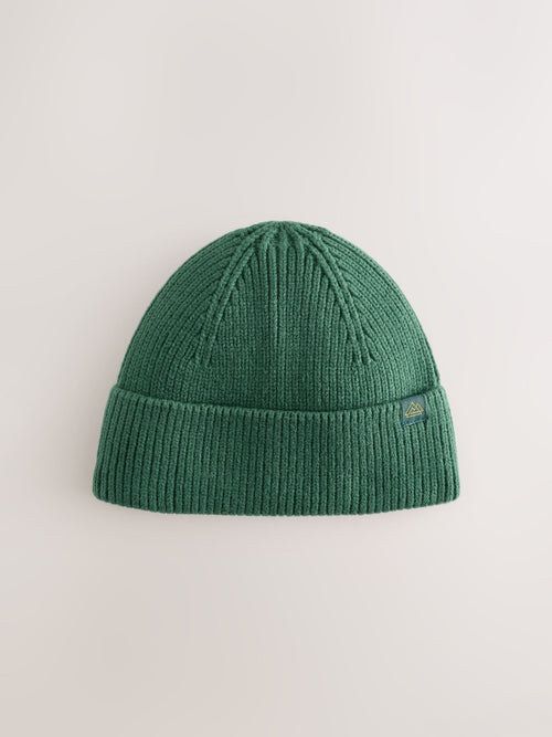 Bottle Green Knitted Beanie Hat (1-16yrs)