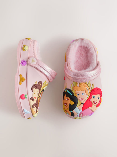 Pink Disney Princess Cosy Lined Slipper Clogs