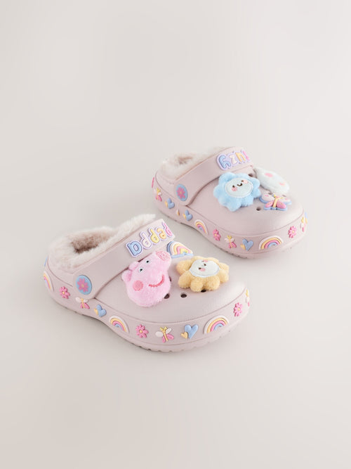 Pink Peppa Pig Cosy Lined Slipper Clogs