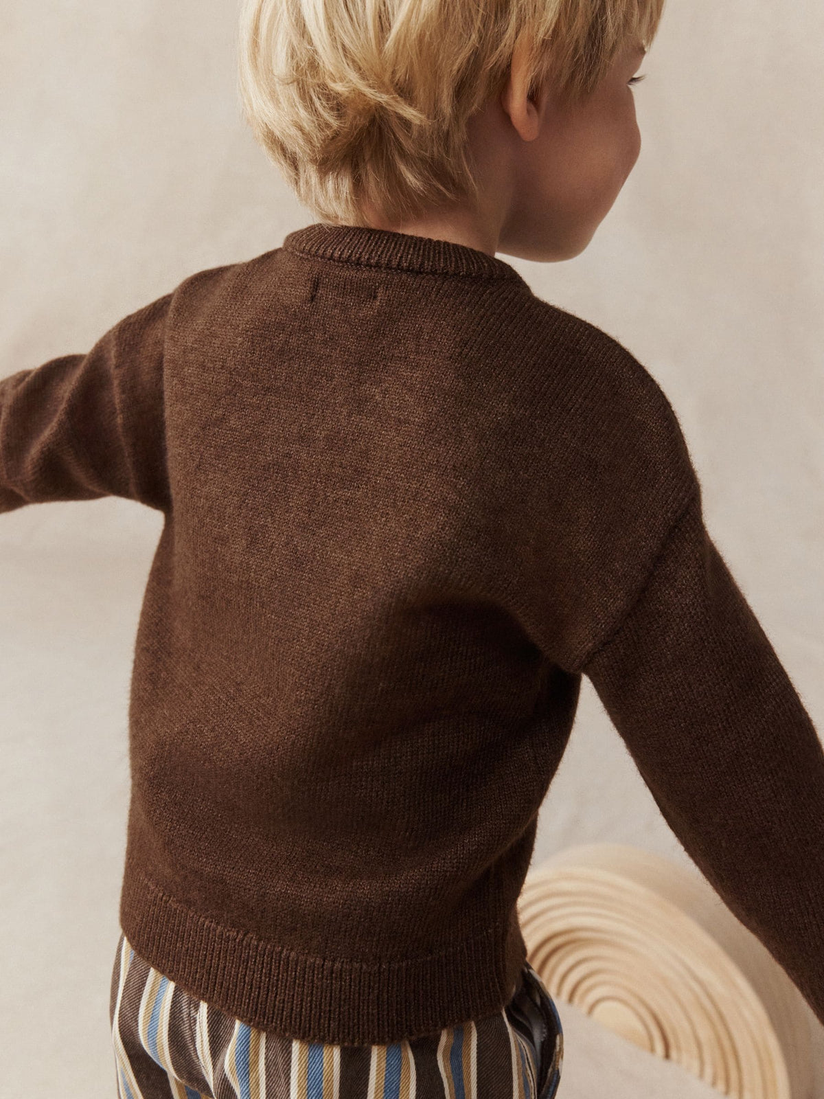 Brown Character Knitted Crew Neck Jumper (3mths-7yrs)