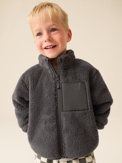 Charcoal Grey Zip Up Fleece (3mths-7yrs)