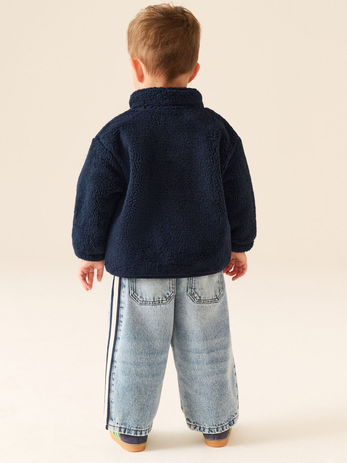 Navy Zip Up Fleece (3mths-7yrs)