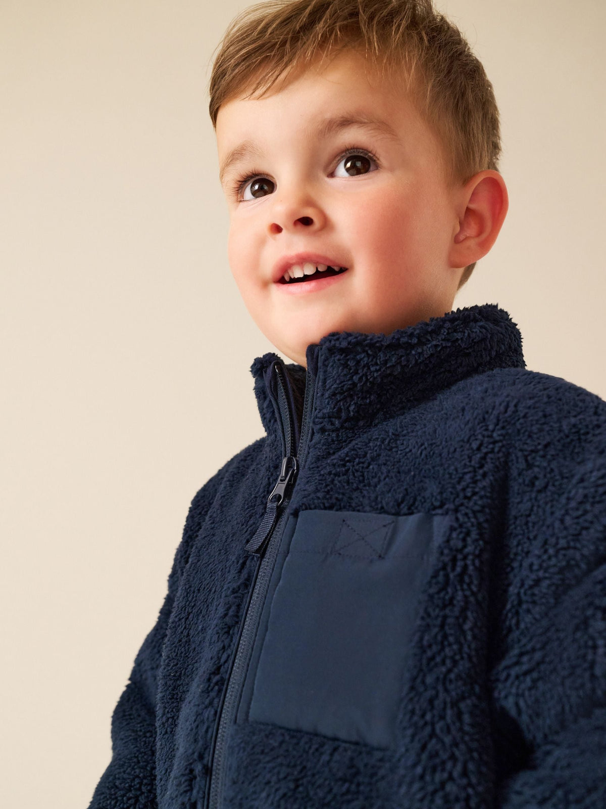 Navy Zip Up Fleece (3mths-7yrs)