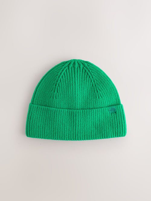 Green Knitted Beanie Hat (1-16yrs)