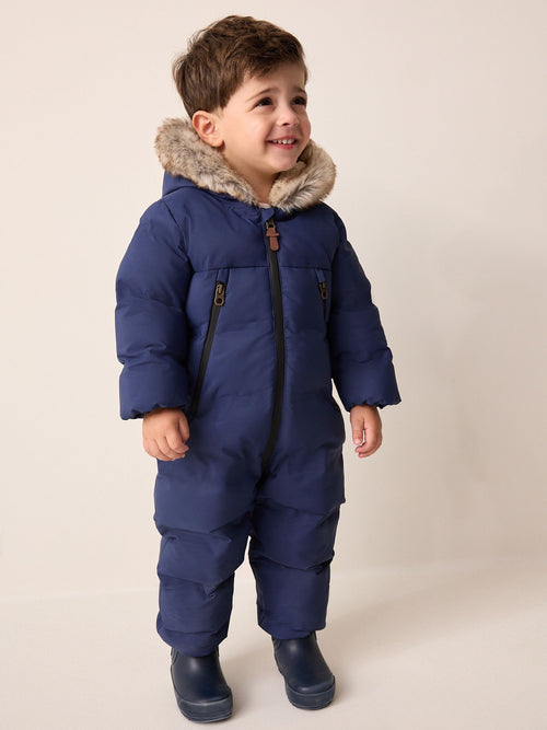 Navy Waterproof Padded Snowsuit (3mths-7yrs)
