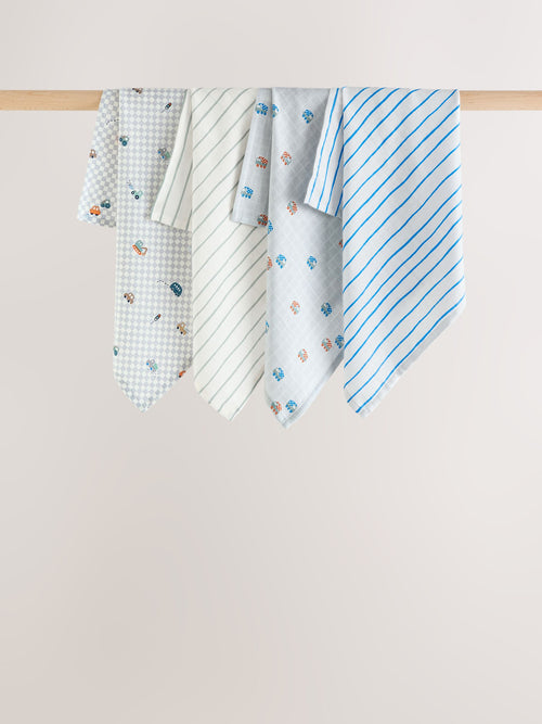 Mini Transport Baby Muslins Cloths 4 Pack