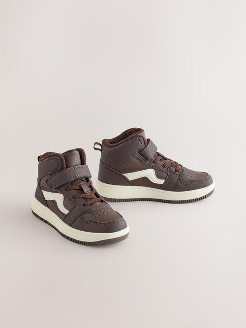 Chocolate Brown High Top Trainers