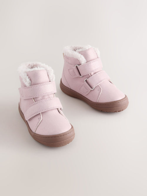 Pink Waterproof Touch Fastening Boots