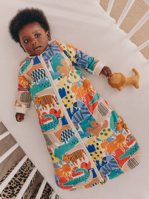 Bright Safari 2.5 Tog Removable Sleeve Baby Sleep Bag
