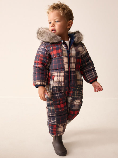 Check Padded Snowsuit (3mths-7yrs)