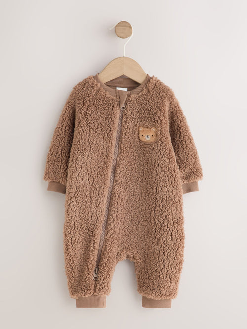 Brown Bear Borg Two Way Zip Sleepsuit